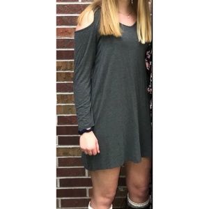 Maurices long sleeve cold shoulder t-shirt dress